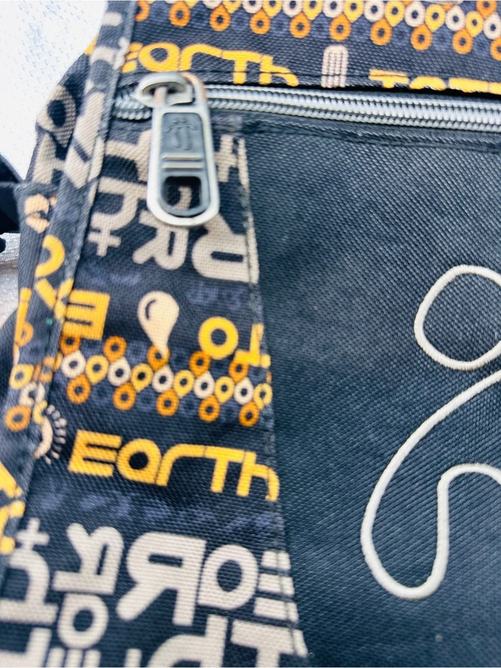 OTTO Black & Yellow Graphic Messenger Bag